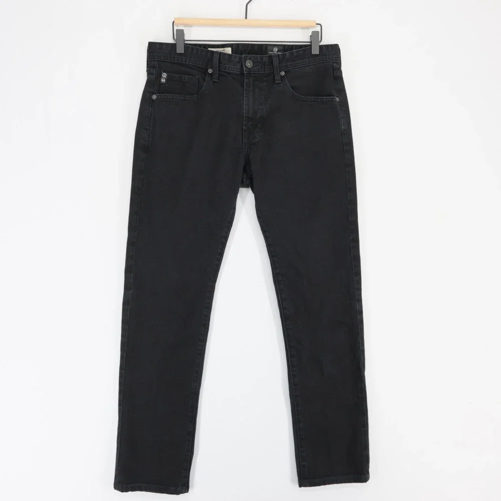 AG Adriano Goldschmied Nomad Jeans Mens 32x34 Black Modern Slim Stretch Denim